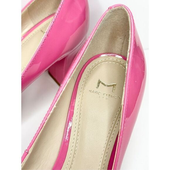 Marc Fisher Pumps Womens Size 5.5 Zala in Barbie Pink Leather Pointed Toe Heels - Picture 6 of 11